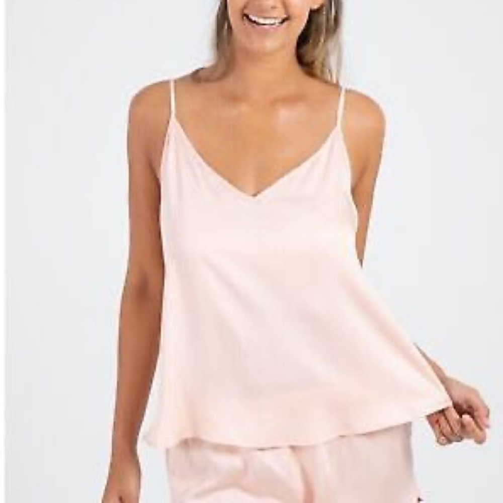 NIB ETTITUDE Sateen Loungewear 100% Bamboo Women’s Sleepwear Cami Rose